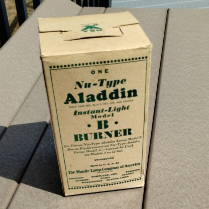 Aladdin Lamp Model B Burner in an Old Box Nickel Finish - Image 4