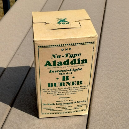 Aladdin Lamp Model B Burner in an Old Box Nickel Finish - Image 5