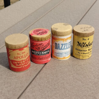 Old Incandescent Gaslight Mantles in Round Boxes