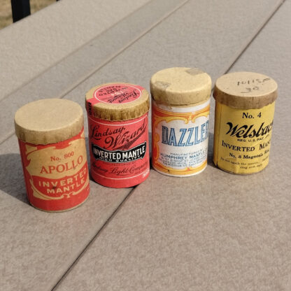 Old Incandescent Gaslight Mantles in Round Boxes