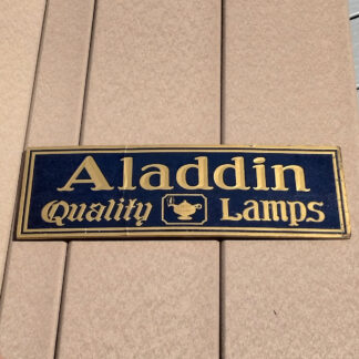 Aladdin Lamp Stand-up Counter Sign.