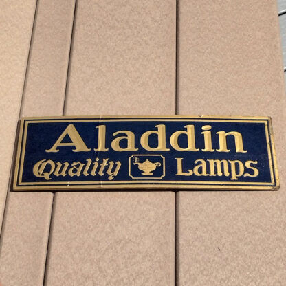 Aladdin Lamp Stand-up Counter Sign.