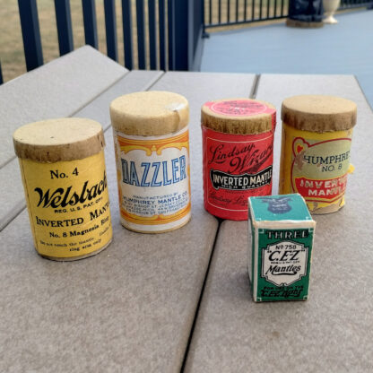 Old Incandescent Gaslight Mantles in Round Boxes