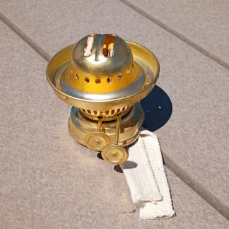 Duplex Oil Lamp Burner with 3 in. Shade Ring and Burner Collar