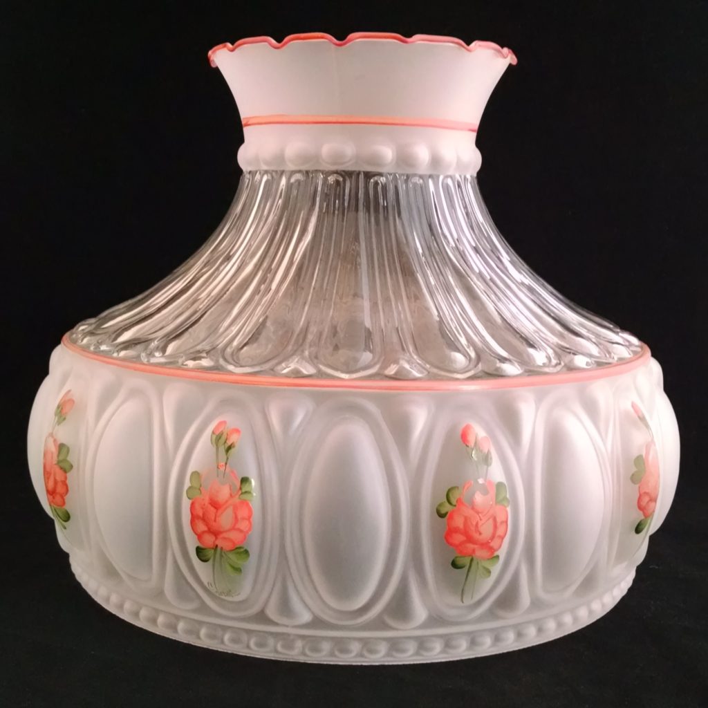 Aladdin Lamp Pink Rose Glass Shade Part M751 Imperial Lighting Co.
