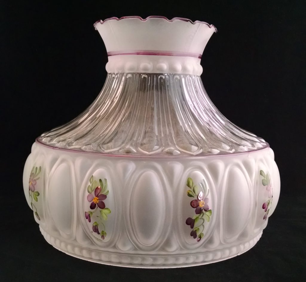 Aladdin Lamp Amethyst Rose Glass Shade Part M752 Imperial Lighting Co.