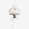 Aladdin Lamp Milk Glass Alexandria with Buttercups Shade & Nickel Hardware