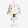 Aladdin Lamp Milk Glass Alexandria with Wondering Wildflower Shade & Brass Hardware