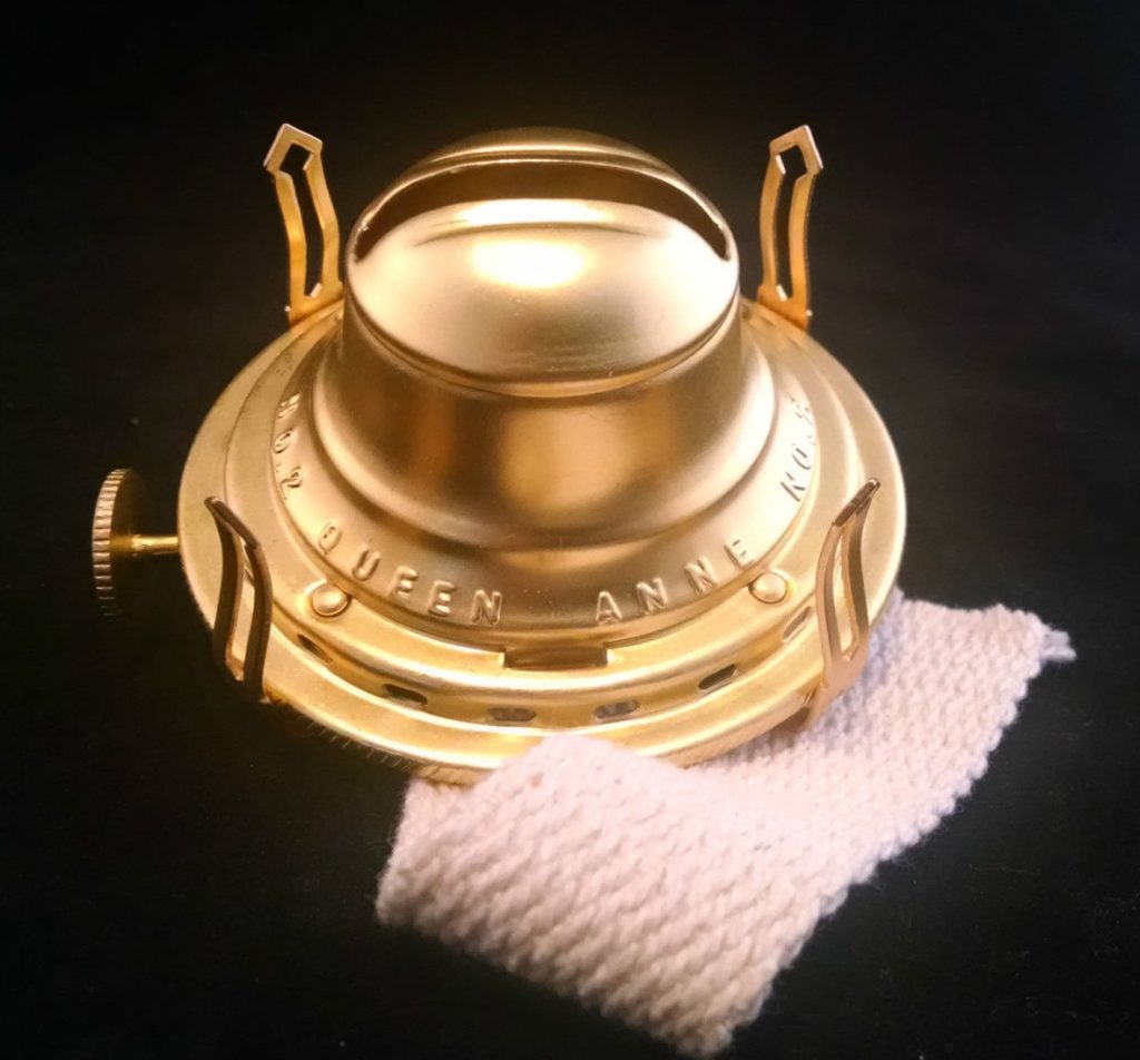 Queen Anne 2 Oil Lamp Burner Solid Brass Imperial Lighting Co.