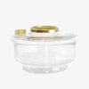 Aladdin Lamp Wall Bracket Lamp Clear Crystal Glass with Brass Wall Bracket - Image 2