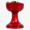Aladdin Lamp Ruby Red Lincoln Drape with Poinsettia Shade & Brass Hardware - Image 2
