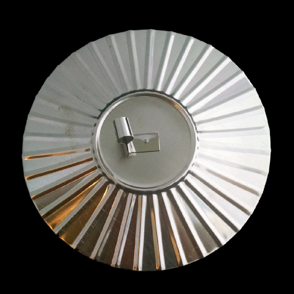 Polished Stainless Reflector for Cast Iron Wall Bracket Oil Lamps