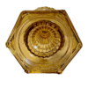 Aladdin Lamp Amber Glass Cathedral Lamp Base circa 1934 - Image 5