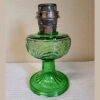 Aladdin Lamp Green Crystal Washington Drape Round Base circa 1939 - Image 2