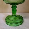 Aladdin Lamp Washington Drape Filigree Stem Green Crystal Glass circa 1940 - Image 5