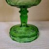 Aladdin Lamp Washington Drape Filigree Stem Green Crystal Glass circa 1940 - Image 6