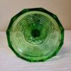 Aladdin Lamp Washington Drape Filigree Stem Green Crystal Glass circa 1940 - Image 7