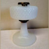 Aladdin Lamp White Moonstone Diamond Quilt Base circa 1937