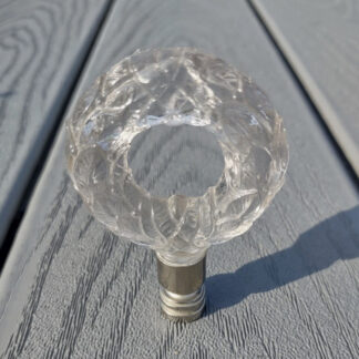 Aladdin Lamp Wreath Finial in Clear Crystal