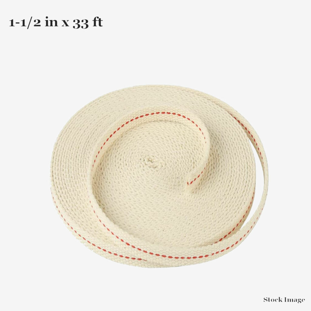 Roll of 11/2 Inch Wide Oil Lamp Wick for Flat Wick Oil Lamp Burners 33