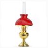 Aladdin Oil Lamp with Red Swirl Shade