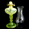 Vaseline Glass Oil Lamp
