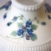 Aladdin Lamp Cobalt Blue Grand Vertique with Petite Violets Shade & Nickel Hardware - Image 2