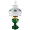 Aladdin Lamp Emerald Green Lincoln Drape with Beach Paradise Shade & Brass Hardware