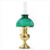 Brass Oil Lamp with Shade.